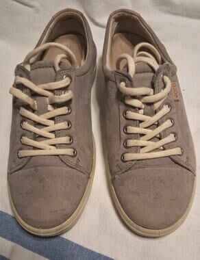ECCO Soft 7 Nubuck Casual Sneakers Grey Rose Women's Size 6